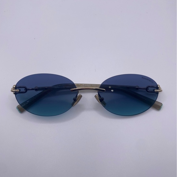 Tiffany & Co. TF 3104-D Sunglasses Blue Lenses Gold 56-18-140 main image 5